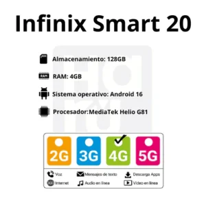 Infinix Smart 20 4GB+4GB/128GB - Imagen 5
